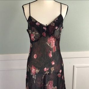 Bisou Bisou Sheer Floral Lace Slip Dress | Y2K Fairycore